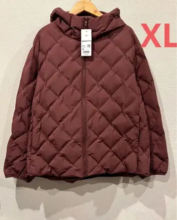 UNIQLO 퍼프 테크 파카 XL 사이즈 와인 다운 자켓 유니클로