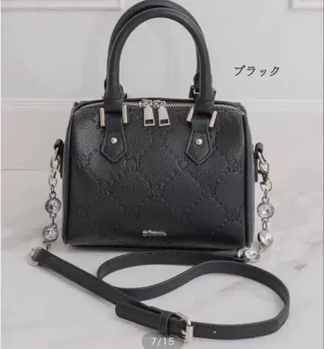 pium 모노그램 미니 보스턴 백 피움