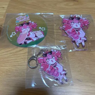 카사네 테토 트로피팝 콜라보 에모카페 아크릴 스탠드 아릴 키링