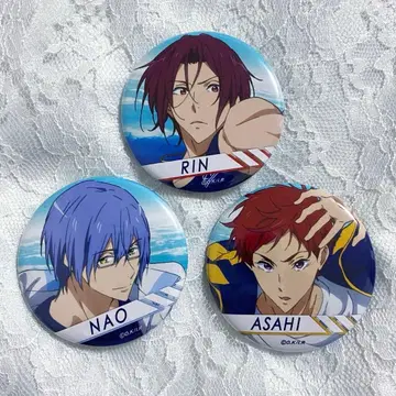 Free! 캔뱃지 마츠오카 린 시이나 아사히 세리자와 히사시
