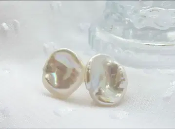 입학식 K14YG 꽃잎 담수 진주 양귀비 귀걸이