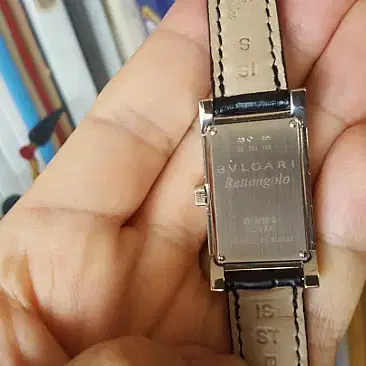 불가리 렉탕골로 18k 화이트골드 오리지날 다이아 사진 3