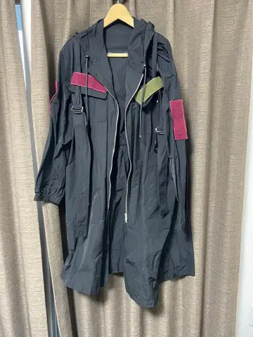 DRIES VAN NOTEN 블랙 파라슈트 모즈 코트