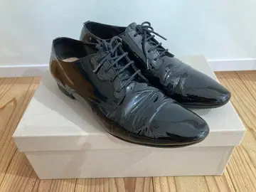 Sergio Rossi (세르지오 로시) 블랙 에나멜 레이스업 슈즈