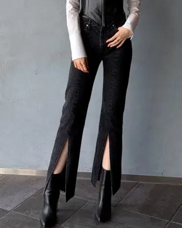 존 로렌스 설리번 슬릿 플레어 데님 L 하이웨스트 셀비지