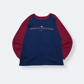 90s Harley-Davidson 래글런 롱T made in usa