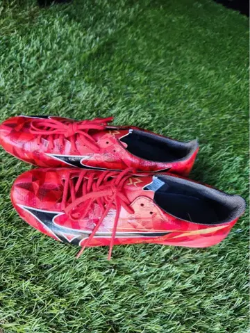 미즈노 알파 스파이크 슈즈 레드