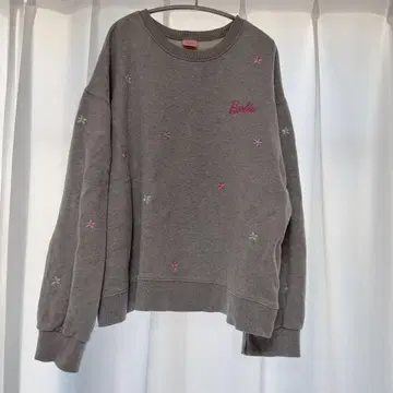 바비 츄 그레이 맨투맨 플라워