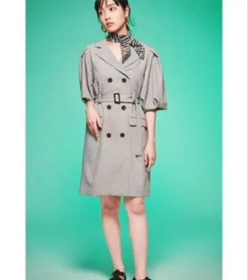 [ 미야와키 사쿠라 씨 착용 ] 더블 브레스트 미니 원피스