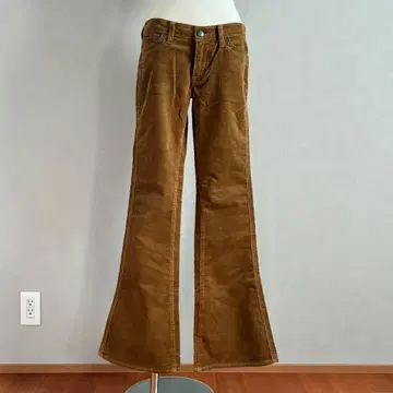 새상품 브라퍼즈 코듀로이 플레어 팬츠 부츠컷 Y2K 브라운