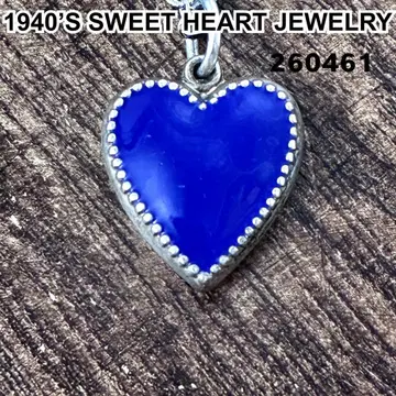 스위트하트 주얼리 도트 에나멜 실버 빈티지 목걸이