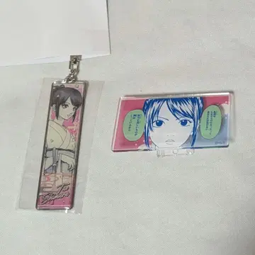 은혼전 시무라 타에 2세트 메탈 키링 아크릴 스탠드 배지