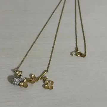 [ 새상품급 ] 오세야 Ayatorie 꽃 모티브 목걸이 골드