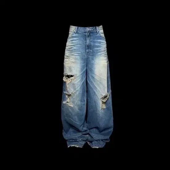 AMOMNTANCE CLUB MULTI DISTRESSED COATING BAGGY #에모스탠스클럽 on
