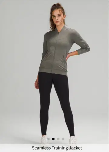 룰루레몬 카키 심리스 자켓