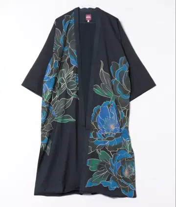 [카야] 길조 장식 기모노 긴 겉옷