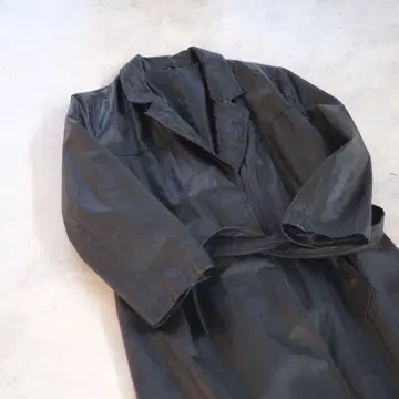 80s-90s 빈티지 vintage 리얼 가죽 롱 트렌치코트 usa