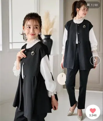 입학식 코드 셋업 블랙 리본 블라우스 포함