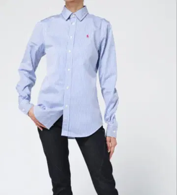 새상품급 폴로 랄프로렌 스트라이프 셔츠 175 파랑