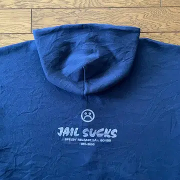 Champion 지퍼 후드티 JAIL SUCKS 죄수 수감자 감옥