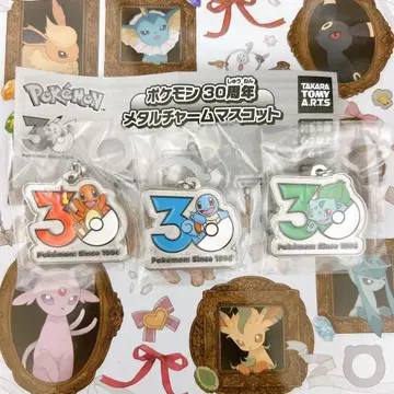 포켓몬 30주년 메탈 참 키링 메지루시 액세서리 3개 세트