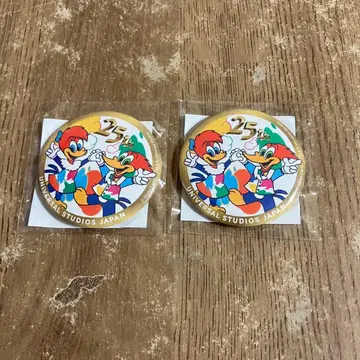 유니버셜 스튜디오 재팬 25주년 캔뱃지 2개 세트 USJ