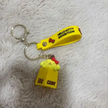 헬로키티전 한정판 폼폼푸딩 입체 러버 참 키링