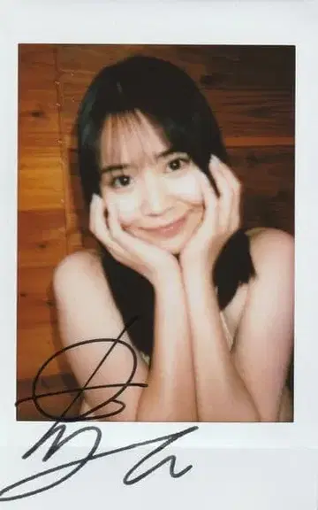 타노 유우 친필 사인 폴라로이드 1