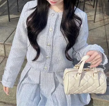 INGNI 트위드 프린지 자켓 자켓만