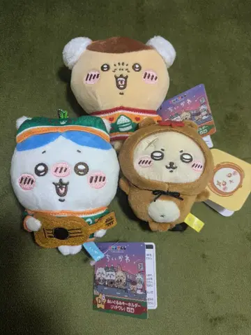 치이카와 제일복권 봉제 인형 3체 세트 하치와레 밤만쥬 랏코