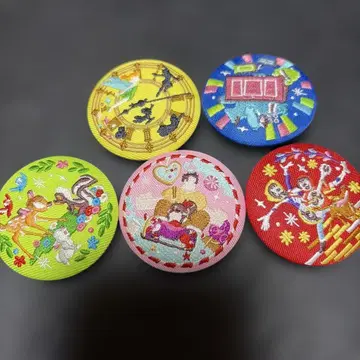 디즈니 자수 캔뱃지 5개 세트