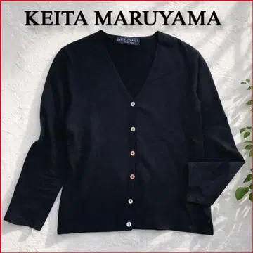 [ 고급 실크 80% ] 케이타 마루야마 V넥 가디건 블랙 KEITA