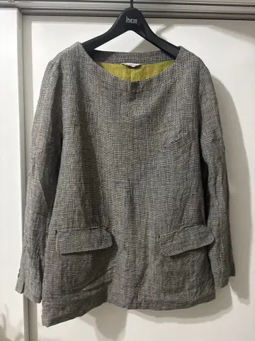 BED J.W. FORD 린넨 혼방 상의 글렌체크 베드포드