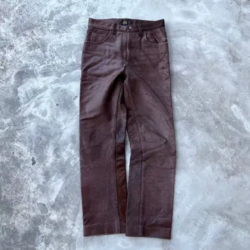 Lee RIDERS 리 송치 팬츠 5201 소가죽 가죽 브라운 구제 의류