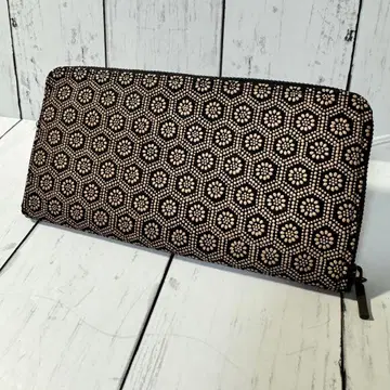 인덴야 장지갑 거북이 등껍질 패턴 동전 지갑 포함 INDEN