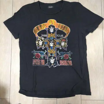 ZARA Guns N' Roses 1988 Tour 티셔츠 L 사이즈
