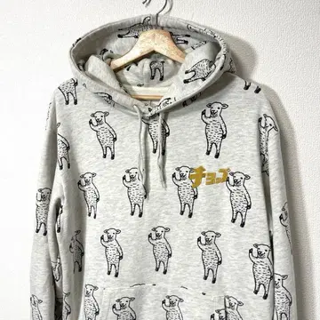 graniph 그라니프 라무초프 후드티 L 그레이 양 올 패턴