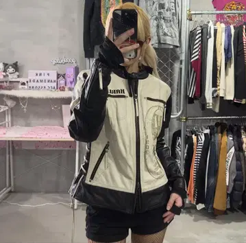 할리데이비슨 가죽 x 후디