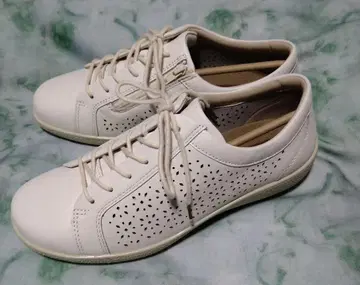 아킬레스 솔보 내 지퍼 숨김 밴딩 내장 가죽 스니커즈 화이트