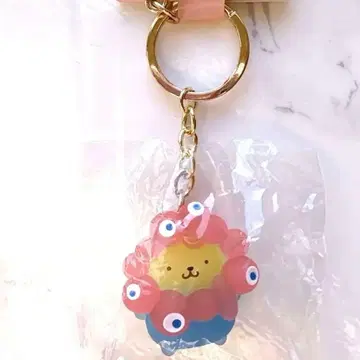 폼폼푸딩 클리어 컬러 키링