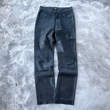 Lee RIDERS Lee 가죽 팬츠 5201 소가죽 블랙 구제 의류