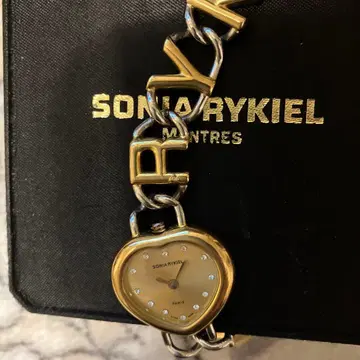SONIA RYKIEL 하트형 손목시계 골드