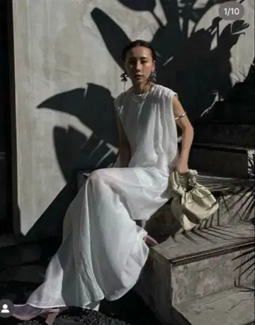 Ameri MEDI 2WAY CURTAIN ROMPERS 화이트 S