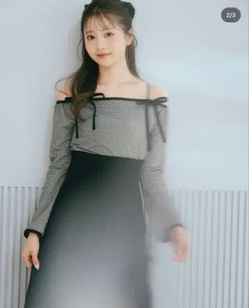 더블 리본 오프숄더 TP