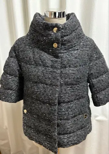 Herno 다운 자켓 자카드 그레이 계열