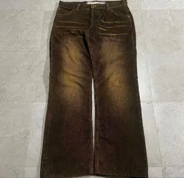 archive faded corduroy flare pants y2k