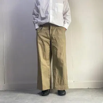 구제 의류 SOMETHING 와이드 팬츠 치노 팬츠 베이직