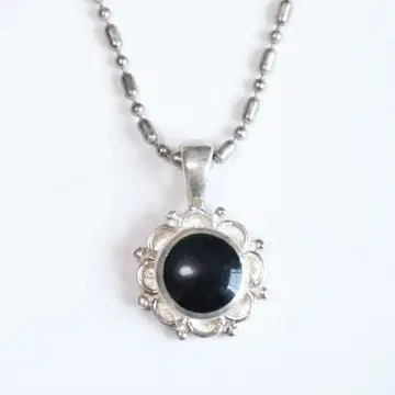 SV925 오닉스 목걸이 실버 블랙