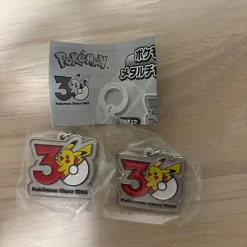 [ 2개 ] 포켓몬 30주년 메탈 참 마스코트