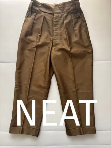 NEAT 벨트리스 기자 코튼 몰스킨 카키